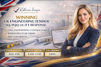 write a winning UK engineering tender bid, sq, pqq or itt response