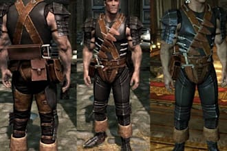 design custom character, armor, weapon for skyrim mod, fallout 4, game mods