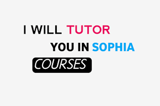 tutor you in sophia courses