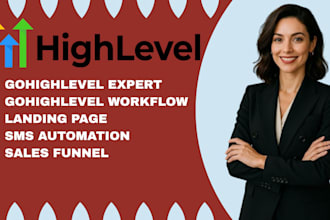 setup and manage gohighlevel website landing page emails SMS automation sales