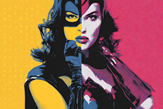 draw comic superhero pop art portraits