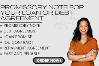 draft loan agreement and promissory note for business and private lending