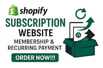 shopify subscription website shopify box shopify membership website recharge