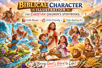 create stunning custom illustrations, children book art, character design