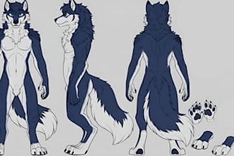 furry art character furry reference sheet fursona art commission furry artist