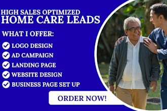 home care leads healthcare logo elderiy care website home care leads