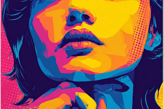 do digital handrawn wpap pop art