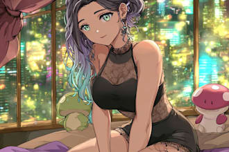 create anime illustration, vtuber art, visual novel, wallpaper and book cover