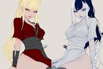 create anime illustration, vtuber art, visual novel, wallpaper and book cover