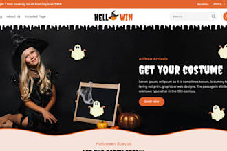 design anime shopify clothing store halloween pod store cosplay fashion website