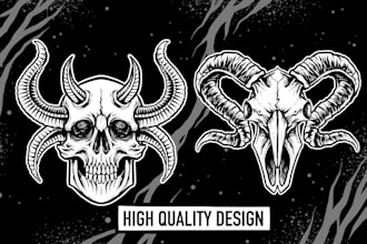 design professional army, military, or skull logo