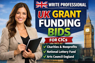 write professional UK grant funding bids for cics