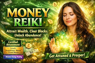 attune you to powerful m0ney reiki energy to unlock abundance fast