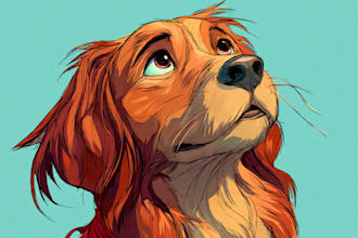 draw pet portrait with disney style