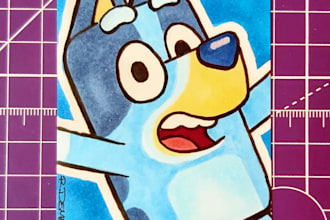 draw a custom sketch card