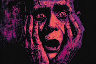 do vintage horror comic art, poster, t shirt, character