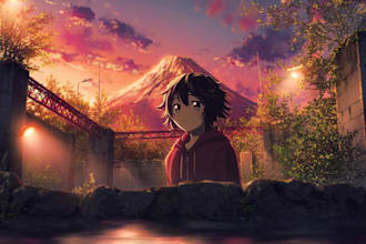 anime background art, game, concept art for vtuber stream