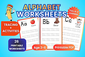 design custom preschool alphabet worksheets and printable activities
