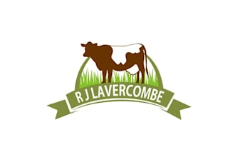 design super animal cattle farming logo