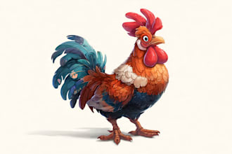 draw animals cartoon illustration
