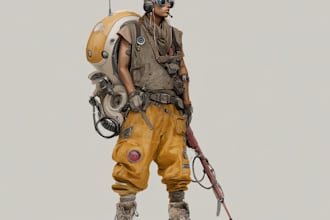 make illustration in scifi cyberpunk, neo tokyo style