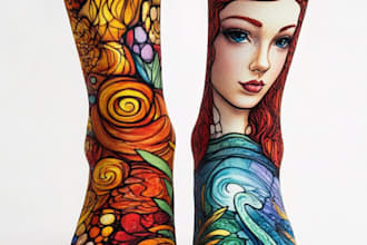 design custom and unique socks design