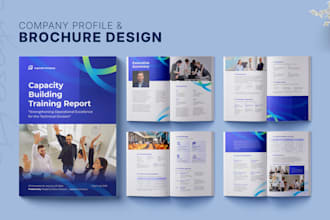 design a professional company profile and corporate brochure