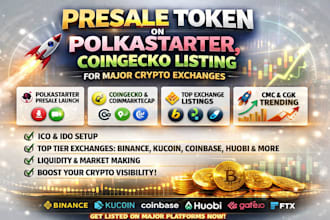 presale token on polkastarter, coingecko listing for major crypto exchanges