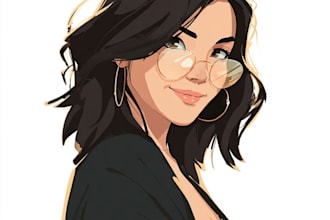 make a cartoon portrait in  cartoon illustration