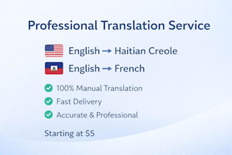 professionally translate english to haitian creole
