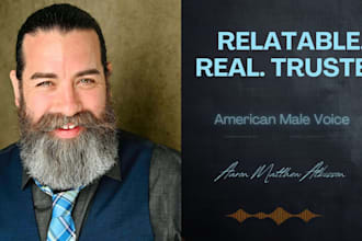 deliver a conversational, authentic american male voice over