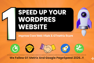 optimize wordpress speed, fix core web vitals and increase gtmetrix score