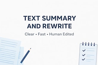 summarize, rewrite and improve your text clearly and professionally