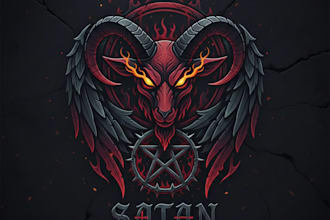 design a dark and striking satan inspired logo