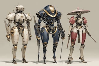 illustrate your mecha, robot and armored characters