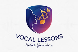 design a professional vocal lessons logo for your brand