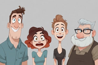 draw any cartoon illustration
