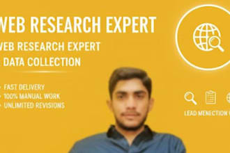 do web research, data collection, and manual data entry