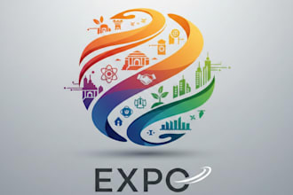 design a modern and professional expo logo for your event