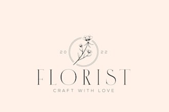 create a beautiful flower logo for your brand