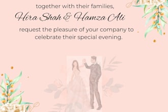 design elegant wedding , birthday and  bridal shower cards