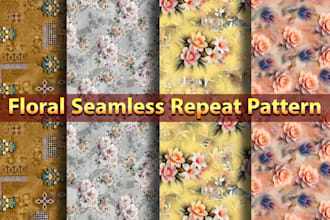 design floral seamless pattern for textile