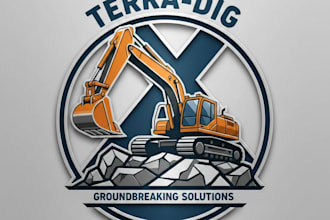 design a powerful excavator logo for your brand
