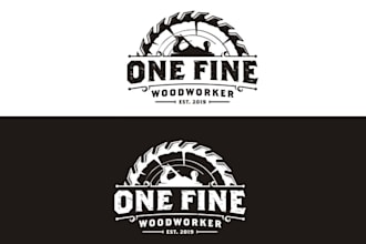 design modern new woodworking company logo