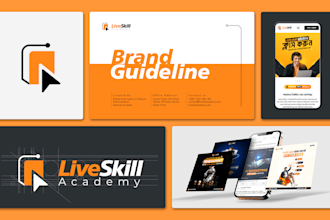 do logo and brand style guide or branding kit design