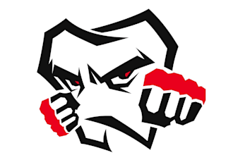 design custom boxing glove mascot logo for your team