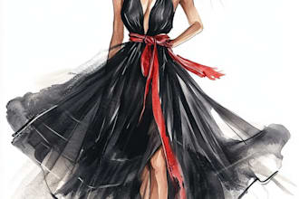 make a fashion illustration or sketch