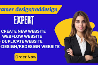 do custom webflow framer website design or redesign
