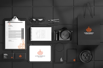 design stationery, letterhead, business card, and brand identity