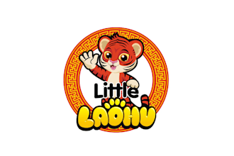 make mascot cartoon logo for a kids language learning game